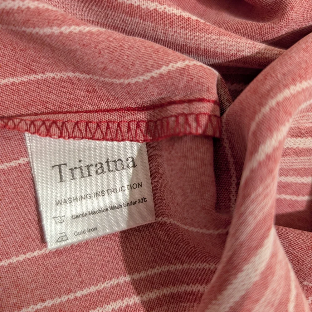 Pre-owned Elegant Red Striped Blouse - Picture 4 of 8